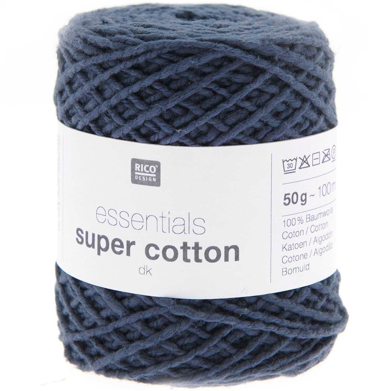 Rico Essentials Super Cotton DK - 100% Cotton - #012 Navy Blue